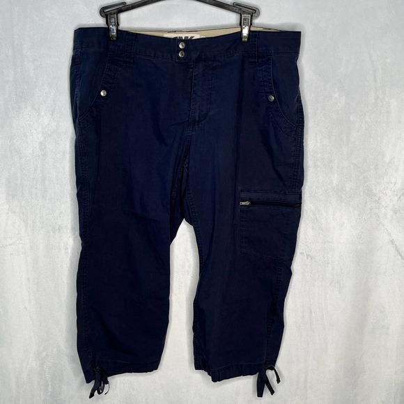 Mountain Khakis Pants Navy Capri  Cargo 12 - Picture 1 of 6